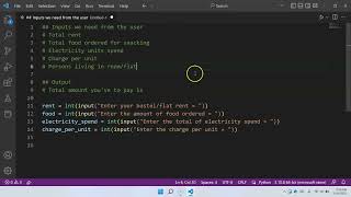 Rent calculator in python |mini python project with source code