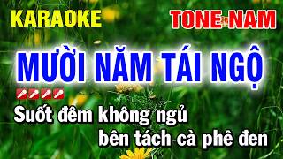Mười Năm Tái Ngộ Karaoke Tone Nam  Nhạc Sống | Nguyễn Linh