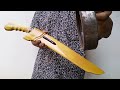 MembuatGOLSEM KEREN,golok kembang 37cm dari bearing/super machete