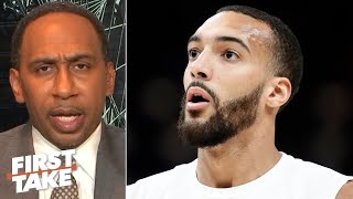 Stephen A. reacts to Rudy Gobert downplaying his rift with Donovan Mitchell | First Take
