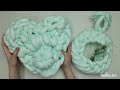 자이언트얀 남은 자투리실로 벽걸이 리스 만들기 giant yarn hand crochet knitting 🌿