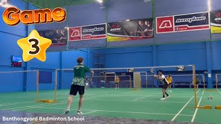 Badminton Game 3 Match Training in Bangkok Thailand MS Aapo Puhakka vs Yash JHA