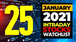 #580 Intraday Stock Watchlist I Intraday Stocks For Tomorrow I 25 January 2021