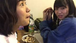 HKT48  外薗葉月+山下エミリー    あっ動画！？ポーズしたまま静止しちゃった   2017/08/29