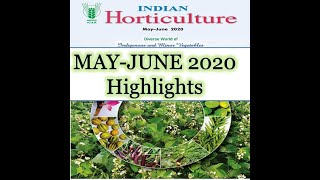 Indian Horticulture magazine # MAY-JUNE#2020