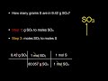 mole conversion grams of so3 to grams of s