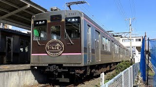 【4K】響くVVVFサウンド!福島交通飯坂線1000系(東洋後期GTO-VVVF)、7000系(抵抗制御)到着・発車・走行シーン集+車内映像付き走行音(桜水⇒平野)