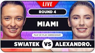 SWIATEK vs ALEXANDROVA • WTA Miami Open 2024 • LIVE Tennis Play-by-Play Stream