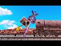 【踏切アニメ】呪われたふみきりを助けてカンカン😂😂😂cursed railroad crossing