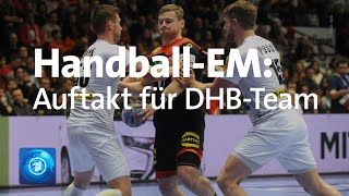 Deutsche Handball-Nationalmannschaft vor dem erstem EM-Spiel gegen die Niederlande