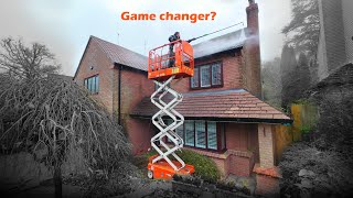 Roof cleaning is hard... So we tried this