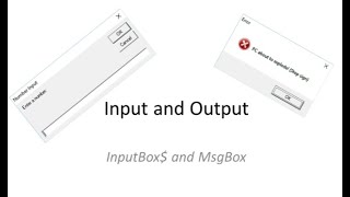 Input and Output using InputBox and MsgBox in Visual Basic 6