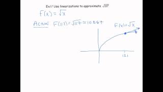 Using Linearization to Approximate Functions