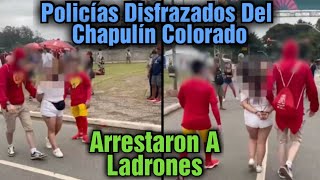 policías disfrazados del Chapulín Colorado arrestaron a ladrones en Brasil