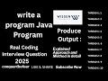 Real World Java Coding Interview Question | write a java program | Wissen Technology Round 2 Spring
