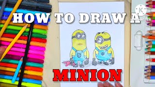 How to Draw Minion | Despicable Me  | Art for Kids | Toddler | Minions | #art #drawing