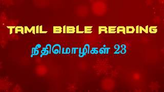 நீதிமொழிகள் 23 || Proverbs 23 in tamil || Tamil Bible Reading