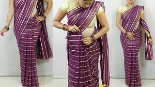 Osm silk saree draping | How to drape silk saree very easy steps for festival | Sari wear