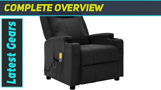 vidaXL Black Faux Leather Massage Reclining Chair - The Ultimate Comfort and Style for Your