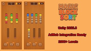 Magic Block Sort Unity Puzzle Game Source Code | Unity Sorting Game Template | Unity Source Code