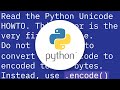 UnicodeEncodeError: 'ascii' codec can't encode character u'\xa0' in position 20: ordinal not in rang