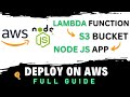 AWS Lambda Tutorial | Node.js Lambda Function to List S3 Bucket Contents