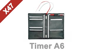 X47 Timer A6 - Smart. Schlank. Leicht. Der perfekte Organizer aus Leder und Papier (X47-002)