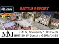 Bolt Action Battle Report: British v German SS 1000pt, Caen, Normandy 1944 #boltaction #warlordgames