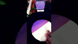 Painting in a circle canvas🎨🖼#paintings#art #diy #ytshorts #subscribe....