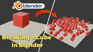 Breaking a Cube in Blender – Easy Animation Tutorial! no addons