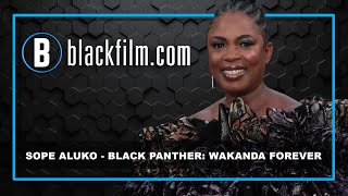 Sope Aluko Talks Wakanda Forever with blackfilm.com