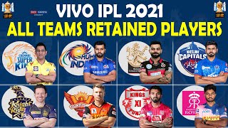 IPL 2021 - All Teams RETAINED PLAYERS Final List | Updated Squads | CSK RCB MI DC KKR KXIP SRH RR