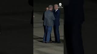 Biden gives his flag pin to Paul Whelan freed from Russia in prisoner exchange