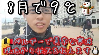 【8月で９℃】記録的大寒波☃️ベルギーから状況をレポートします。