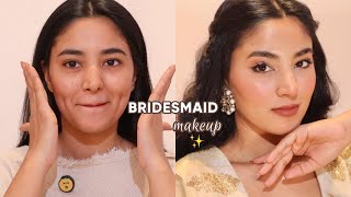 Bridesmaid Makeup Look 2024 | Dewy Base \u0026 Sparkly Kohl Eyes | Michu