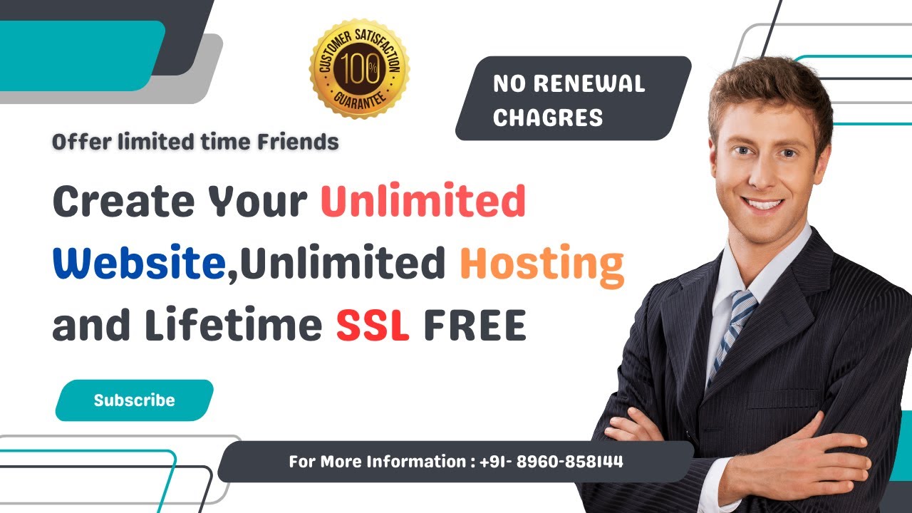 Unlimited Website + Hosting And Lifetime Free SSL #websitebuilder - YouTube