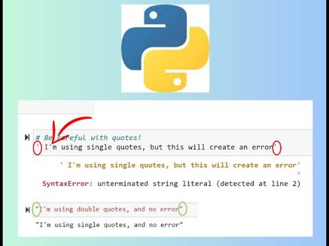 Python String Using Single Quotes And Apostrophe: Syntax Error ...