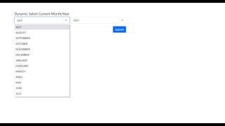 Dynamic Select Options Month Year Using PHP SQL