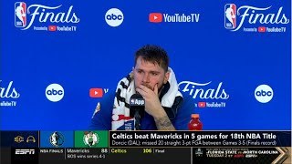 ESPN SC | Congrats to the Celtics. They were the best team all year - Luka Doncic on Mavs' GM 5 loss