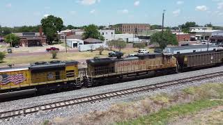 Southbound UP 8828/6541/7254/8742, Coal Train, \