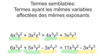 addition de termes algebriques