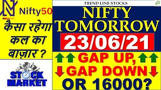 NIFTY PREDICTION & NIFTY ANALYSIS FOR 23 JUNE I NIFTY PREDICTION TOMORROW I BANK NIFTY TOMORROW