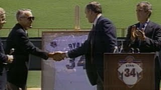 Rangers retire Nolan Ryan's number 34