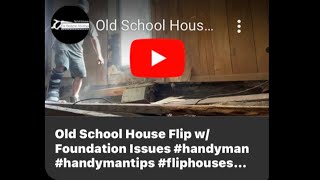 Old School House Flip w/Foundation Issues #handyman #handymantips #fliphouses #flippinghouses #diy