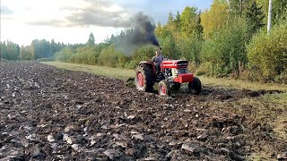 Massey Ferguson 175 Turbo Plowing/Kyntöä