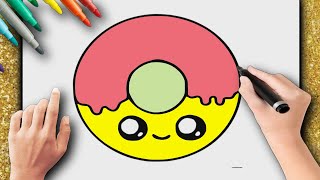 COME DISEGNARE UN BISCOTTO KAWAII? DISEGNO KAWAII FACILE DA REALIZZARE - PASSO DOPO PASSO