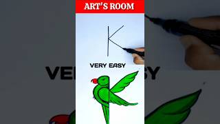 How To Draw Parrot In Easy Way #shorts #youtubeshorts #parrot #drawing #artsroom