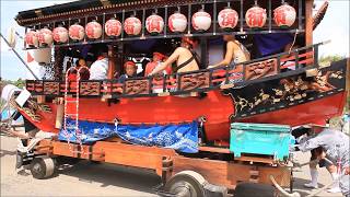 6084館山市船形の祭：川名浜集合・浜三の御船は金毘羅神社山の神日枝神社、彫刻後藤義信義房  H29fnk16