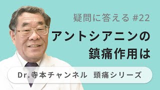 【頭痛シリーズ】10.疑問に答える #22 アントシアニンの鎮痛作用は（Dr.寺本チャンネル）