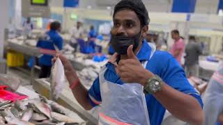 மீன் வாங்க துபாய் மார்கெட் கு சென்றோம்  fish in Dubai waterfront market # Tamil people